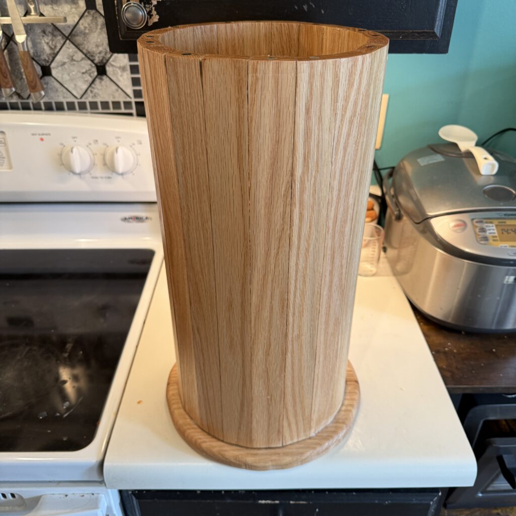 A butter churn I built from scratch in the shop.
